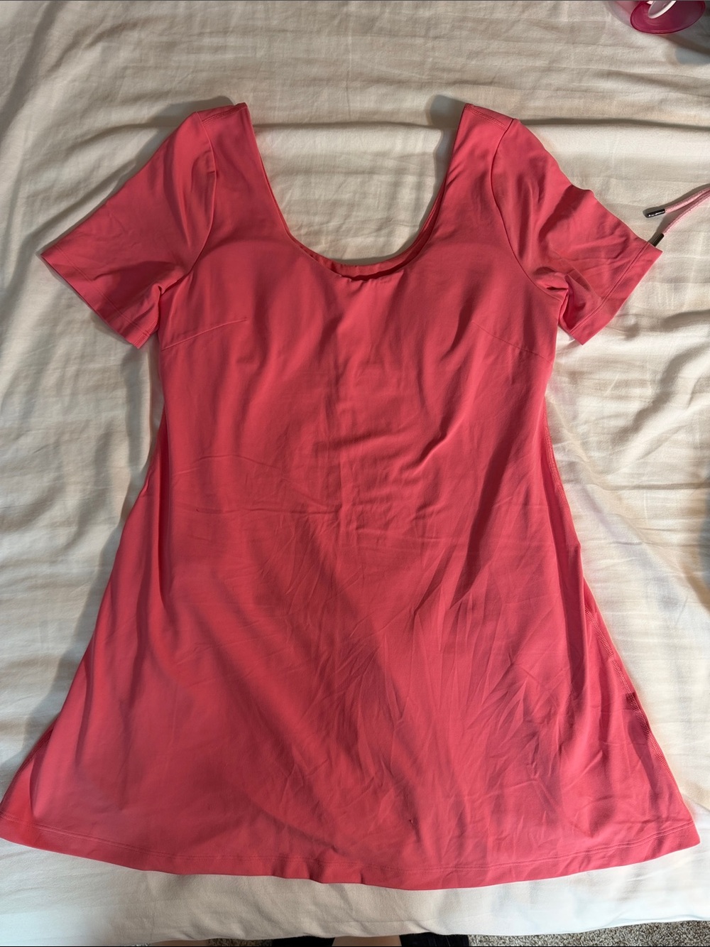 lululemon athletica Coral Pink Scoop Neck Short Sleeve Tunic